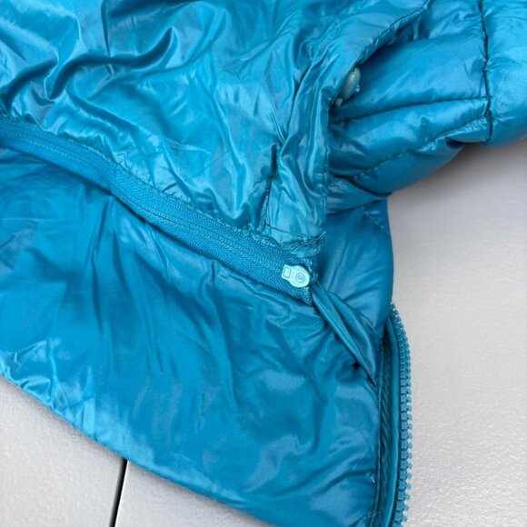 Made by Johnny women's 2XL blue packable puffer full zip removable hood jacket - Picture 7 of 8